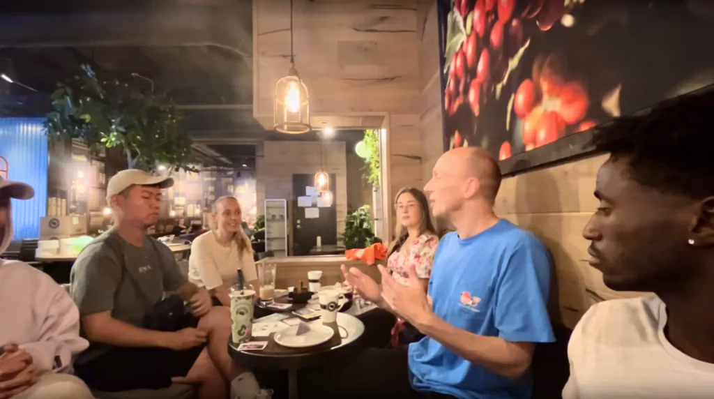 An Action Christianity gathering at a cafe