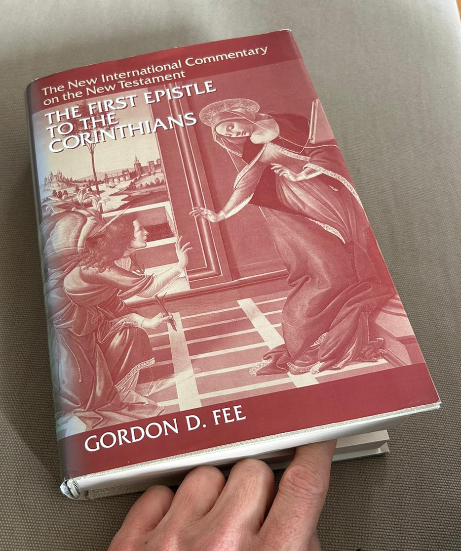 Gordon D. Fee’s The First Epistle to the Corinthians commentary.