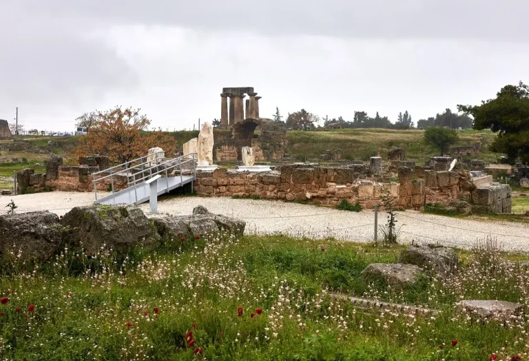 The Bema in the Roman Forum of ancient Corinth