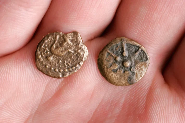 Widow's Mite - Ancient Roman Coins in hand